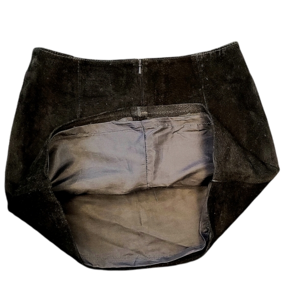 Vintage 90s Genuine Suede Leather Skirt - Picture 7 of 7
